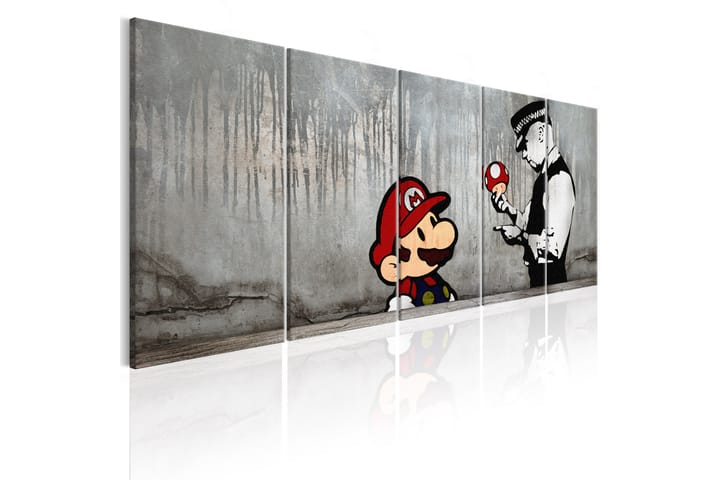 Taulu Mario Bros On Concrete 225x90 - Artgeist sp. z o. o. - Seinäkoristeet - Canvas-taulu