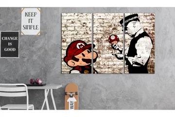 Taulu Mario Bros Torn Wall 120x80 - Artgeist sp. z o. o. - Sisustustuotteet - Taulu & taide - Canvas-taulu