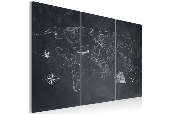 Taulu Matka maailman ympäri Triptyykki 120x80 - Artgeist sp. z o. o. - Canvas-taulu - Seinäkoristeet