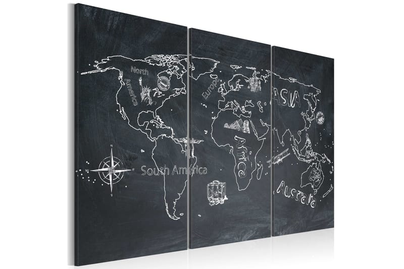 Taulu Matkailu avartaa Triptyykki 120x80, Artgeist sp. z o. o.