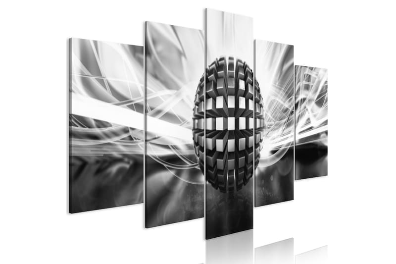 Taulu Metal Ball 5 Parts Wide Black And White 200x100 - Artgeist sp. z o. o. - Sisustustuotteet - Taulu & taide - Canvas-taulu