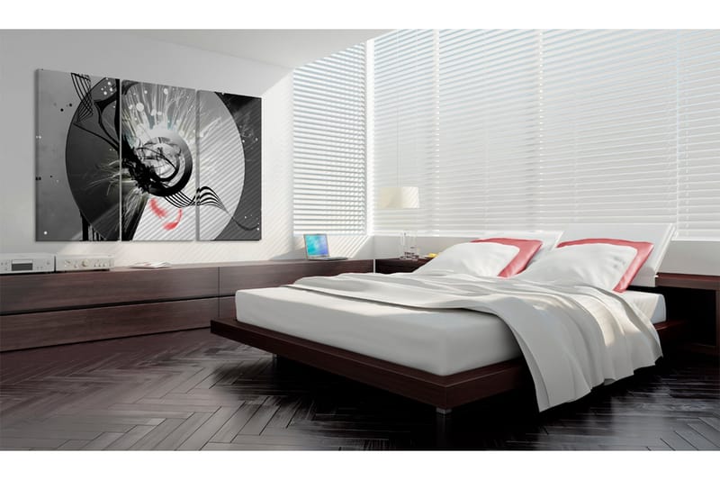 Taulu Metal Circle & Red Feathers 120x80 - Artgeist sp. z o. o. - Sisustustuotteet - Taulu & taide - Canvas-taulu