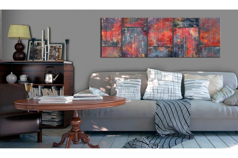 Taulu Metal Mosaic Red 150x50 - Artgeist sp. z o. o. - Sisustustuotteet - Taulu & taide - Canvas-taulu