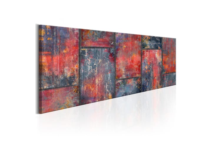 Taulu Metal Mosaic Red 150x50 - Artgeist sp. z o. o. - Canvas-taulu - Seinäkoristeet