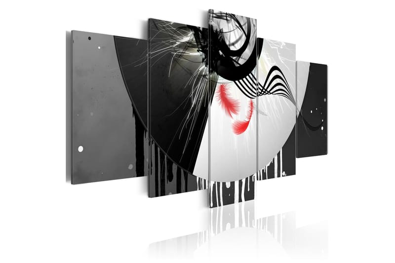 Taulu Metal With Red Accents 100x50, Artgeist sp. z o. o.