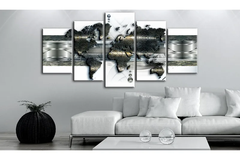 Taulu Metal World Map 200x100 - Artgeist sp. z o. o. - Sisustustuotteet - Taulu & taide - Canvas-taulu