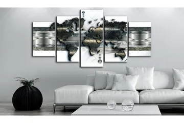 Taulu Metal World Map 200x100 - Artgeist sp. z o. o. - Sisustustuotteet - Taulu & taide - Canvas-taulu