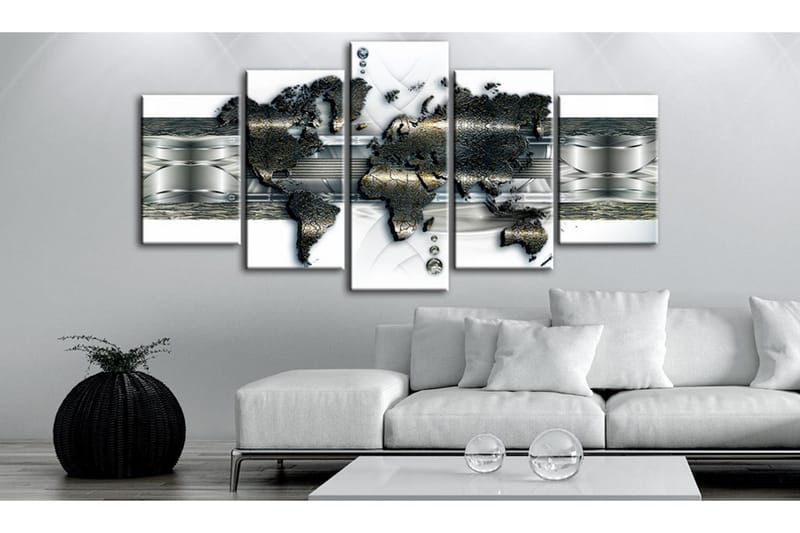 Taulu Metal World Map 200x100 - Artgeist sp. z o. o. - Sisustustuotteet - Taulu & taide - Canvas-taulu