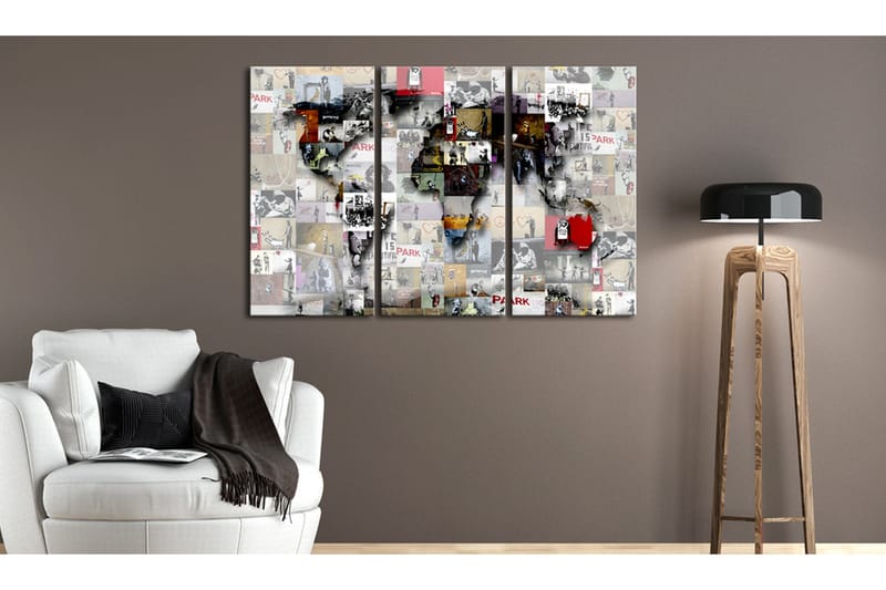 Taulu Modern World's Map 90x60 - Artgeist sp. z o. o. - Sisustustuotteet - Taulu & taide - Canvas-taulu
