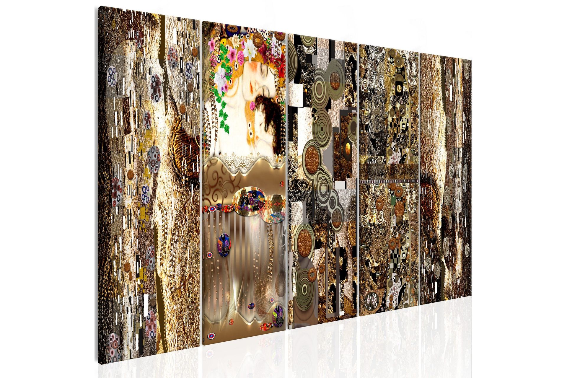 Taulu Mom With Child 5 Parts Narrow 225x90 - Artgeist sp. z o. Monivärinen Canvas-taulu