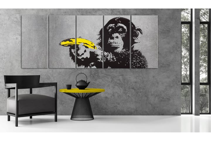 Taulu Monkey And Banana 200x80 - Artgeist sp. z o. o. - Canvas-taulu - Seinäkoristeet