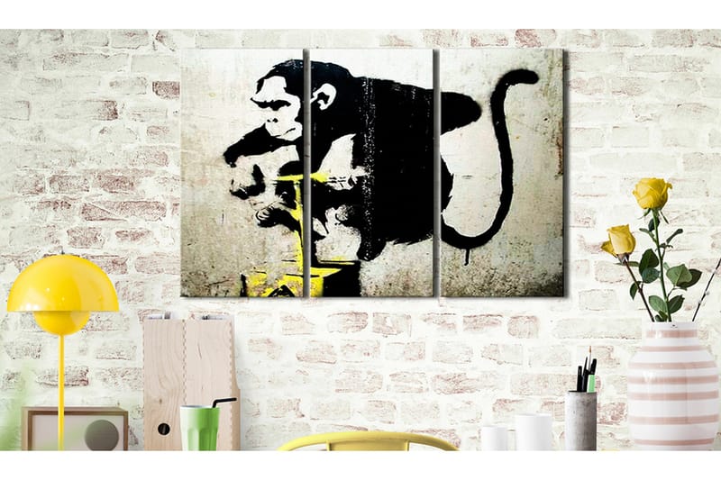Taulu Monkey Tnt Detonator By Banksy 120x80 - Artgeist sp. z o. o. - Sisustustuotteet - Taulu & taide - Canvas-taulu