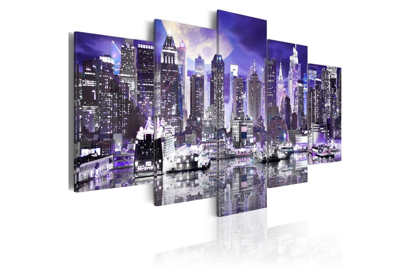 Taulu Moonlit Night In New York City 200x100, Artgeist sp. z o. o.
