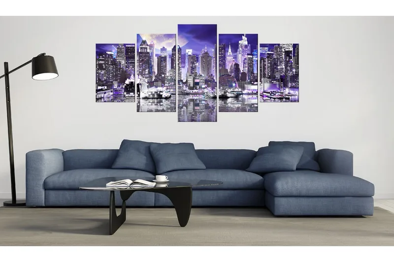 Taulu Moonlit Night In New York City 200x100 - Artgeist sp. z o. o. - Sisustustuotteet - Taulu & taide - Canvas-taulu