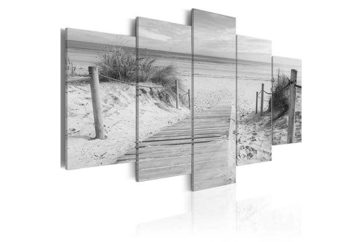 Taulu Morning On The Beach Black And White 200x100 - Artgeist sp. z o. o. - Canvas-taulu - Seinäkoristeet