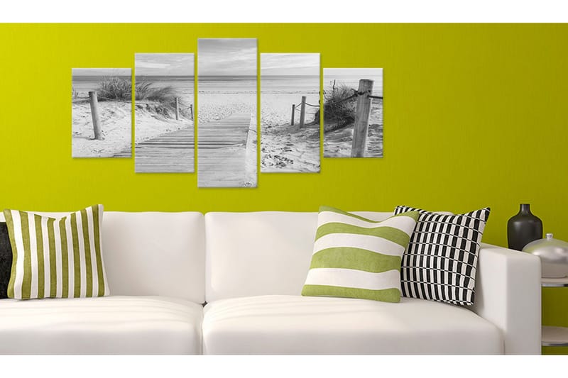 Taulu Morning On The Beach Black And White 200x100 - Artgeist sp. z o. o. - Sisustustuotteet - Taulu & taide - Canvas-taulu