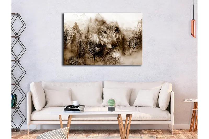 Taulu Mountain Predator (1 Part) Wide Brown 120x80, Artgeist sp. z o. o.