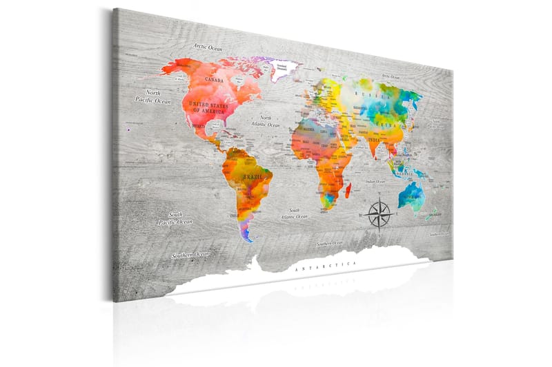 Taulu Multicolored Travels 120x80 - Artgeist sp. z o. o. - Sisustustuotteet - Taulu & taide - Canvas-taulu