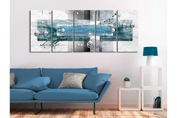 Taulu Mysterious Mechanism 5 Parts Narrow Blue 200x80 - Artgeist sp. z o. o. - Sisustustuotteet - Taulu & taide - Canvas-taulu