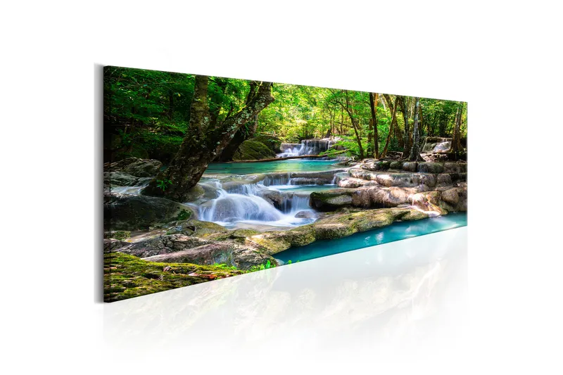 Taulu Nature: Forest Waterfall 135x45, Artgeist sp. z o. o.