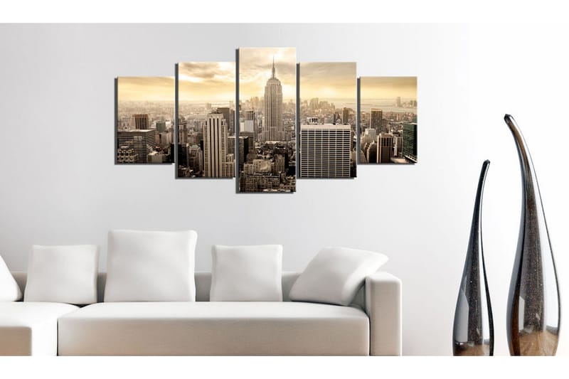 Taulu New York And Sunrise 200x100 - Artgeist sp. z o. o. - Sisustustuotteet - Taulu & taide - Canvas-taulu