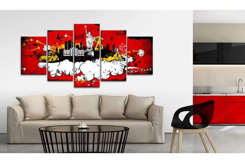 Taulu New York Comic 200x100 - Artgeist sp. z o. o. - Sisustustuotteet - Taulu & taide - Canvas-taulu