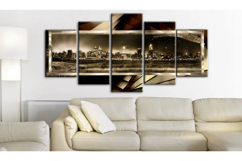 Taulu New York Starry Night Sepia 100x50 - Artgeist sp. z o. o. - Sisustustuotteet - Taulu & taide - Canvas-taulu