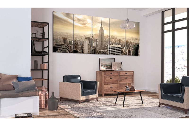 Taulu New York View On Manhattan 225x90 - Artgeist sp. z o. o. - Sisustustuotteet - Taulu & taide - Canvas-taulu