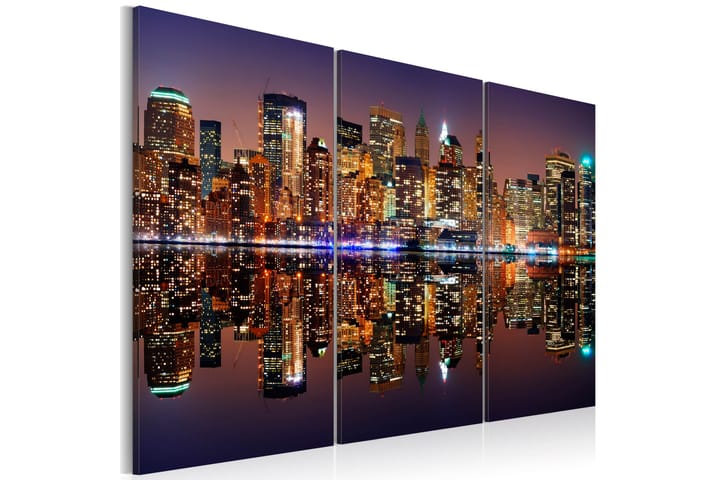 Taulu New York Water Reflection 120x80 - Artgeist sp. z o. o. - Canvas-taulu - Seinäkoristeet