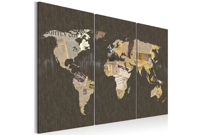 Taulu News Of The World Triptyykki 60x40, Artgeist sp. z o. o.