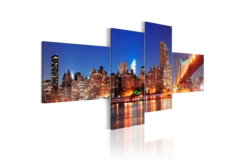 Taulu Night Panorama Nyc 200x90 - Artgeist sp. z o. o. - Sisustustuotteet - Taulu & taide - Canvas-taulu