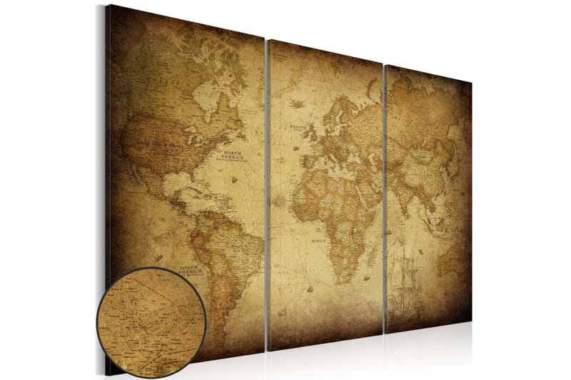 Taulu Old Map Triptych 120x80, Artgeist sp. z o. o.