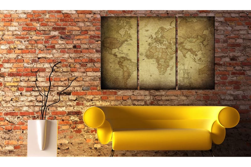 Taulu Old Map Triptych 60x40 - Artgeist sp. z o. o. - Sisustustuotteet - Taulu & taide - Canvas-taulu