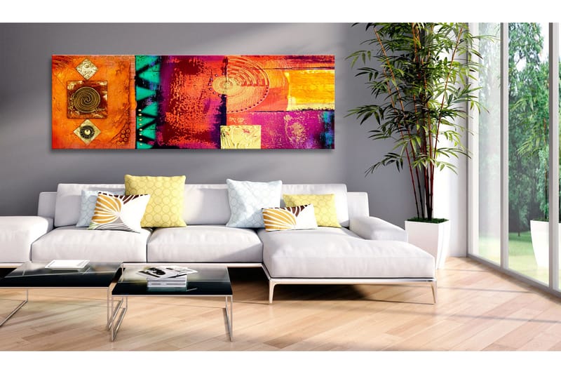 Taulu Orange Abstraction 120x40 - Artgeist sp. z o. o. - Sisustustuotteet - Taulu & taide - Canvas-taulu