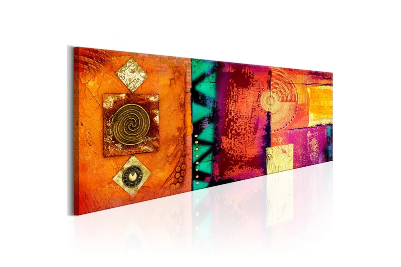 Taulu Orange Abstraction 135x45 - Artgeist sp. z o. o. - Sisustustuotteet - Taulu & taide - Canvas-taulu
