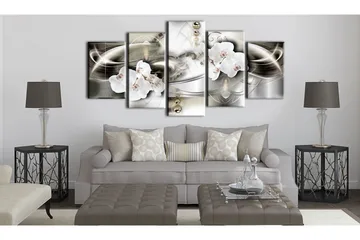 Taulu Orchids Among The Waves Of Gold 200x100 - Artgeist sp. z o. o. - Sisustustuotteet - Taulu & taide - Canvas-taulu