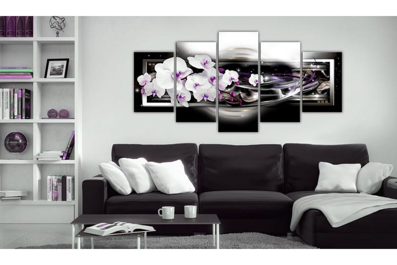 Taulu Orchids On A Black Background 200x100 - Artgeist sp. z o. o. - Sisustustuotteet - Taulu & taide - Canvas-taulu