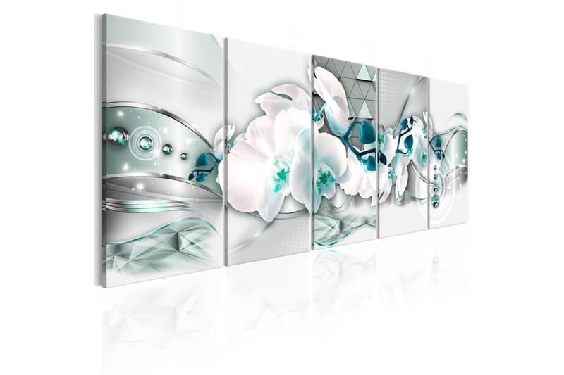Taulu Orchises And Abstraction 225x90, Artgeist sp. z o. o.
