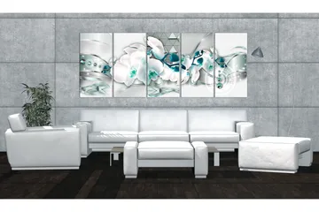 Taulu Orchises And Abstraction 225x90 - Artgeist sp. z o. o. - Sisustustuotteet - Taulu & taide - Canvas-taulu