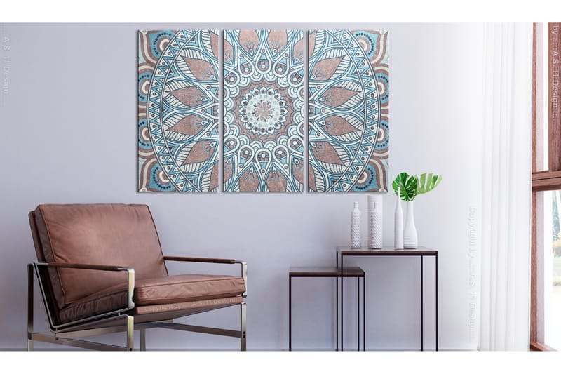 Taulu Oriental Circle 3 Parts 90x60 - Artgeist sp. z o. o. - Sisustustuotteet - Taulu & taide - Canvas-taulu