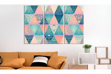 Taulu Oriental Triangles 3 Parts 120x80 - Artgeist sp. z o. o. - Sisustustuotteet - Taulu & taide - Canvas-taulu