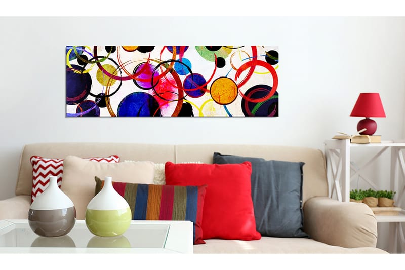 Taulu Rainbow Circles 135x45 - Artgeist sp. z o. o. - Sisustustuotteet - Taulu & taide - Canvas-taulu