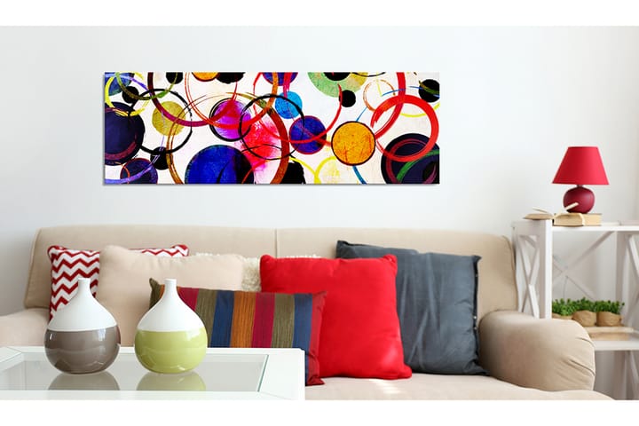 Taulu Rainbow Circles 150x50 - Artgeist sp. z o. o. - Canvas-taulu - Seinäkoristeet