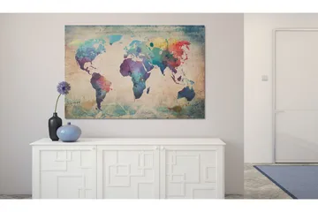 Taulu Rainbow-colored Karta 60x40 - Artgeist sp. z o. o. - Sisustustuotteet - Taulu & taide - Canvas-taulu