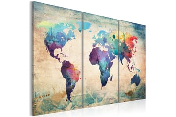 Taulu Rainbow-colored Området Triptych 60x40