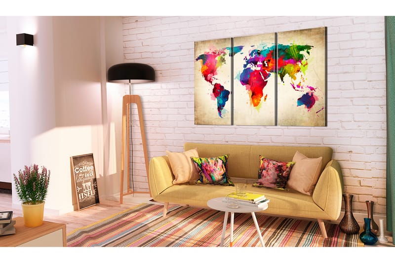Taulu Rainbow Continents 120x80 - Artgeist sp. z o. o. - Sisustustuotteet - Taulu & taide - Canvas-taulu