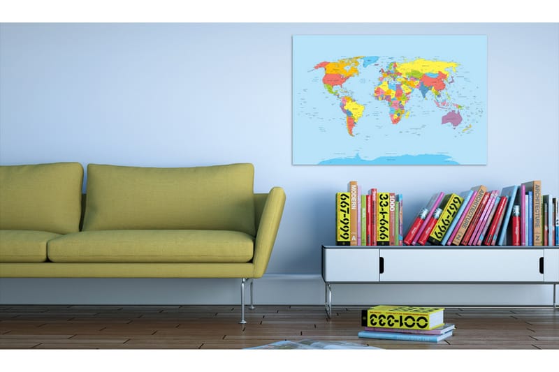 Taulu Rainbow Geography 90x60, Artgeist sp. z o. o.