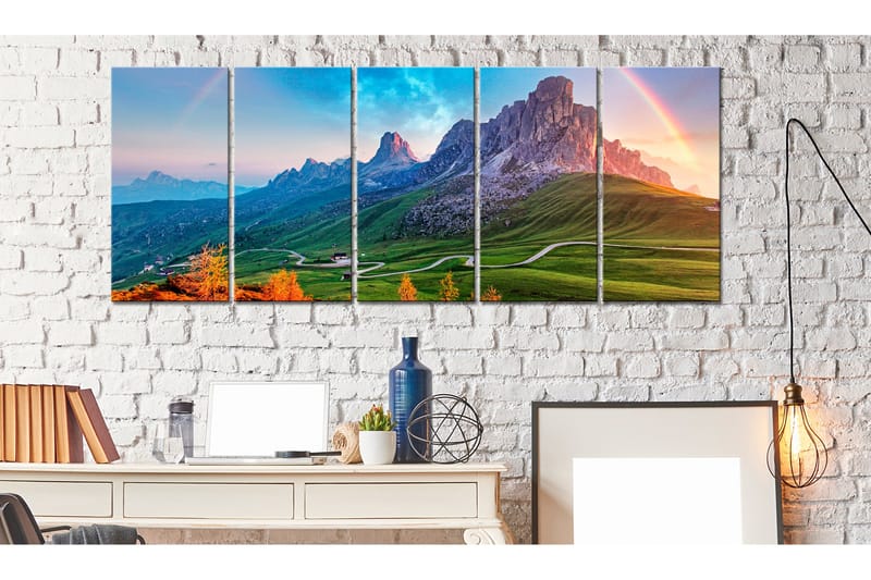 Taulu Rainbow In The Alps 225x90 - Artgeist sp. z o. o. - Sisustustuotteet - Taulu & taide - Canvas-taulu