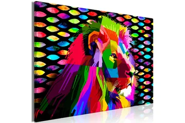 Taulu Rainbow Lion (1 Part) Wide 120x80 - Artgeist sp. z o. o. - Sisustustuotteet - Taulu & taide - Canvas-taulu