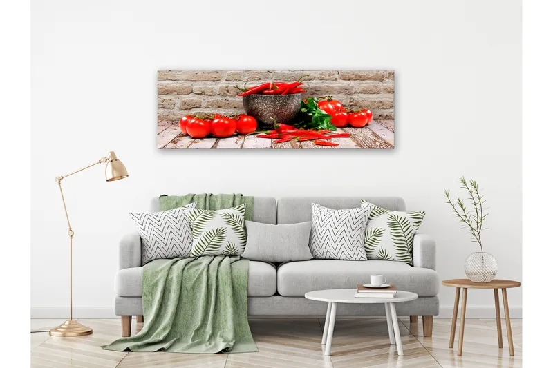 Taulu Red Vegetables (1 Part) Brick Narrow 150x50, Artgeist sp. z o. o.